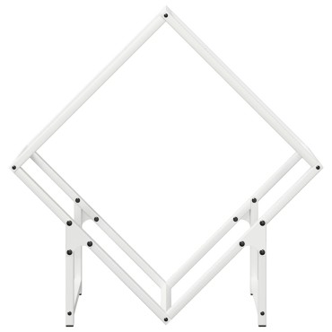 vidaXL Ράφι για καυσόξυλα Λευκό 60x25x60 cm Ατσάλι ψυχρής έλασης