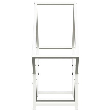 vidaXL Ράφι για καυσόξυλα Λευκό 60x25x60 cm Ατσάλι ψυχρής έλασης