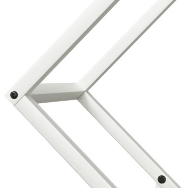 vidaXL Ράφι για καυσόξυλα Λευκό 60x25x60 cm Ατσάλι ψυχρής έλασης