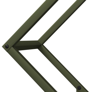 vidaXL Ράφι για καυσόξυλα Ελαιοπράσινο 60x25x60cm Ατσάλι ψυχρής έλασης