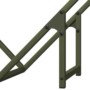 vidaXL Ράφι για καυσόξυλα Ελαιοπράσινο 60x25x60cm Ατσάλι ψυχρής έλασης