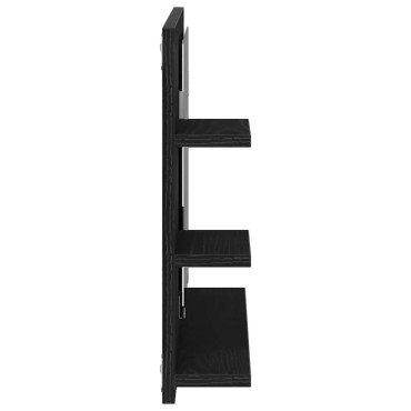 vidaXL Καθρέφτης Μπάνιου Μαύρη Δρυς 60x10,5x45cm Μοριοσανίδα 1 τεμ.