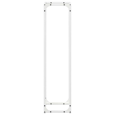 vidaXL Ράφι για καυσόξυλα Λευκό 25x25x100 εκ. Ατσάλι ψυχρής έλασης