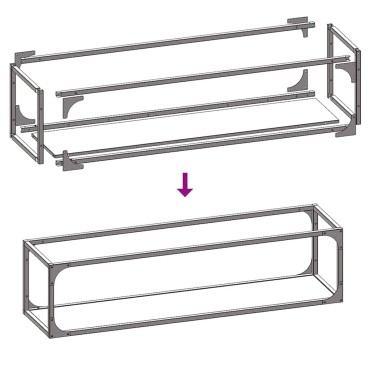 vidaXL Ράφι για καυσόξυλα Λευκό 25x25x100 εκ. Ατσάλι ψυχρής έλασης