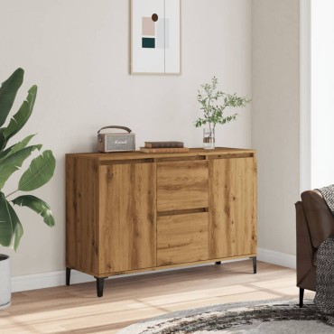 vidaXL Μπουφές Αρτισιανή Δρυς 102x35x70cm από Επεξεργασμένο Ξύλο 1 τεμ.