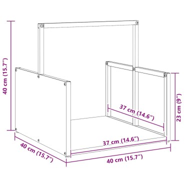 vidaXL Ράφι Καυσόξυλων 40x40x40 εκ. Χάλυβας ψυχρής έλασης