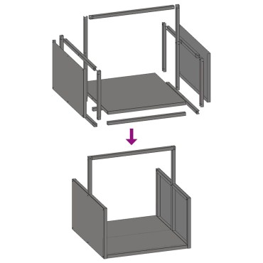 vidaXL Ράφι Καυσόξυλων 40x40x40 εκ. Χάλυβας ψυχρής έλασης
