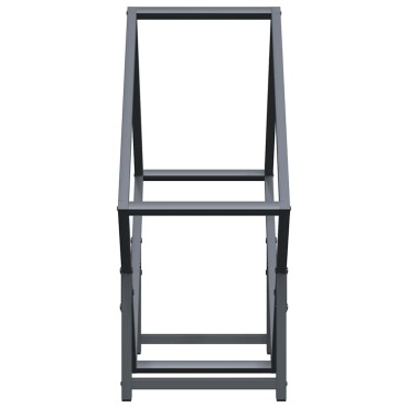 vidaXL Ράφι για καυσόξυλα Ανθρακί 60x25x60 cm Ατσάλι ψυχρής έλασης