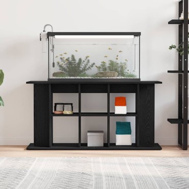 vidaXL Βάση Ενυδρείου Μαύρη Δρυς 120x40x60 εκ. από Επεξεργασμένο Ξύλο