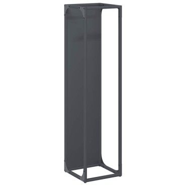 vidaXL Ράφι για καυσόξυλα Ανθρακί 25x25x100 εκ. Ατσάλι ψυχρής έλασης