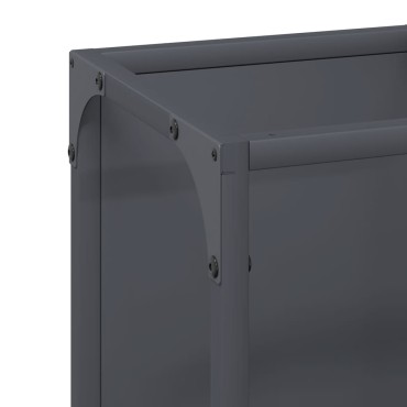vidaXL Ράφι για καυσόξυλα Ανθρακί 25x25x100 εκ. Ατσάλι ψυχρής έλασης