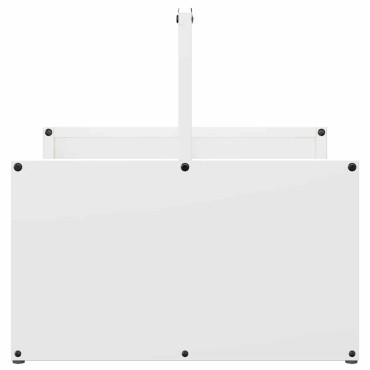 vidaXL Ράφι Καυσόξυλων Λευκό 40x40x40 εκ. Χάλυβας ψυχρής έλασης