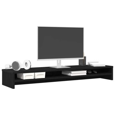 vidaXL Βάση Οθονών Μαύρη Δρυς 100x24x13cm από Επεξ. Ξύλο