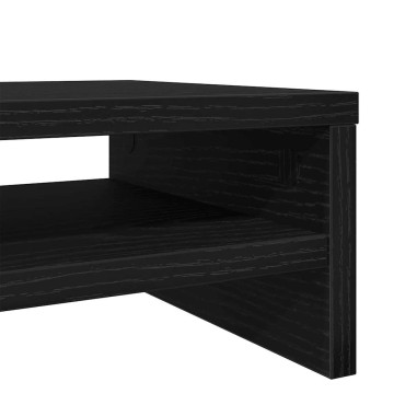 vidaXL Βάση Οθονών Μαύρη Δρυς 100x24x13cm από Επεξ. Ξύλο