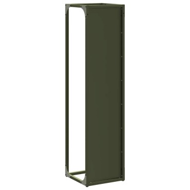 vidaXL Ράφι για καυσόξυλα 25x25x100 εκ. Ατσάλι ψυχρής έλασης