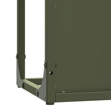 vidaXL Ράφι για καυσόξυλα 25x25x100 εκ. Ατσάλι ψυχρής έλασης