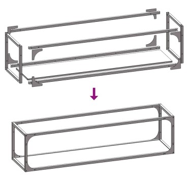 vidaXL Ράφι για καυσόξυλα 25x25x100 εκ. Ατσάλι ψυχρής έλασης