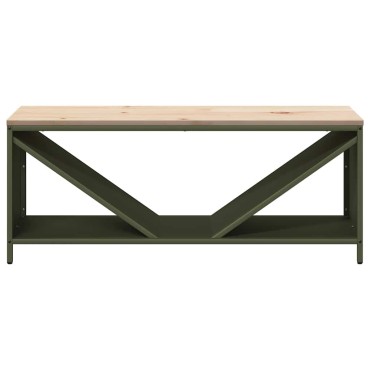 vidaXL Ράφι για καυσόξυλα με ξύλινη κορυφή 100,5x35,5x40 εκ.