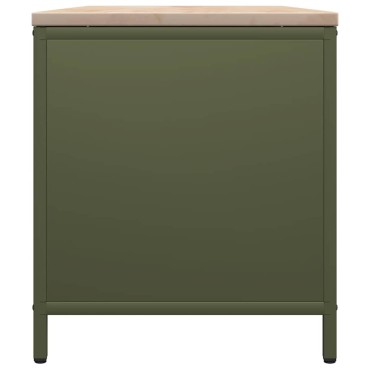 vidaXL Ράφι για καυσόξυλα με ξύλινη κορυφή 100,5x35,5x40 εκ.