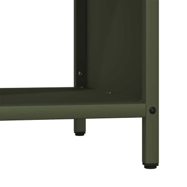 vidaXL Ράφι για καυσόξυλα με ξύλινη κορυφή 100,5x35,5x40 εκ.