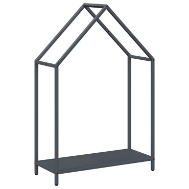 vidaXL Ράφι για καυσόξυλα Ανθρακί 60x25x90 εκ. Ατσάλι ψυχρής έλασης