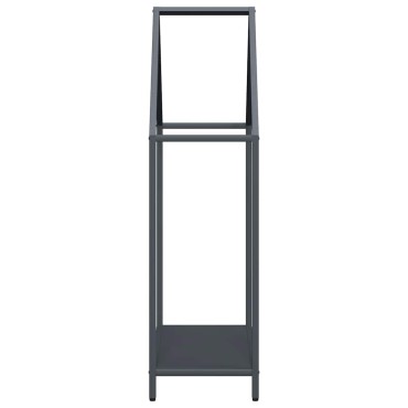 vidaXL Ράφι για καυσόξυλα Ανθρακί 60x25x90 εκ. Ατσάλι ψυχρής έλασης
