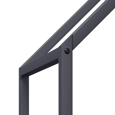 vidaXL Ράφι για καυσόξυλα Ανθρακί 60x25x90 εκ. Ατσάλι ψυχρής έλασης