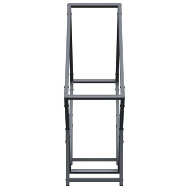 vidaXL Ράφι για καυσόξυλα Ανθρακί 80x25x80 εκ. Ατσάλι ψυχρής έλασης
