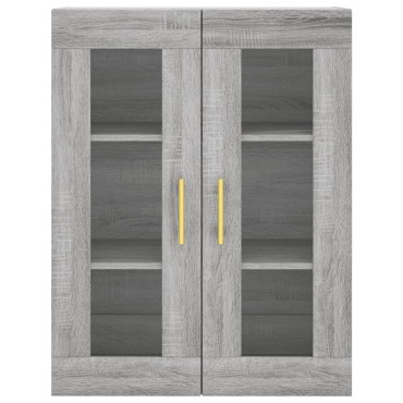 vidaXL Ντουλάπι Γκρι Sonoma 69,5x34x180cm Επεξεργασμένο Ξύλο 1 τεμ.