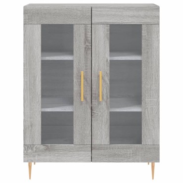 vidaXL Ντουλάπι Γκρι Sonoma 69,5x34x180cm Επεξεργασμένο Ξύλο 1 τεμ.