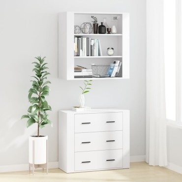 vidaXL Ντουλάπι Λευκό από Επεξεργασμένο Ξύλο 80x33x70cm 1 τεμ.