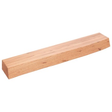 vidaXL Ράφι Τοίχου Ανοιχτό Καφέ 60x10x6cm Επεξεργ. Μασίφ Ξύλο Δρυός 1 τεμ.