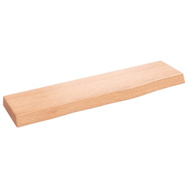 vidaXL Ράφι Τοίχου Ανοιχτό Καφέ 40x10x2cm Επεξεργ. Μασίφ Ξύλο Δρυός 1 τεμ.