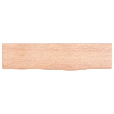 vidaXL Ράφι Τοίχου Ανοιχτό Καφέ 40x10x2cm Επεξεργ. Μασίφ Ξύλο Δρυός 1 τεμ.