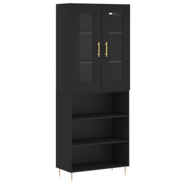vidaXL Ντουλάπι Μαύρο 69,5x34x180cm από Επεξεργασμένο Ξύλο 1 τεμ.