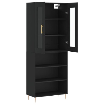 vidaXL Ντουλάπι Μαύρο 69,5x34x180cm από Επεξεργασμένο Ξύλο 1 τεμ.