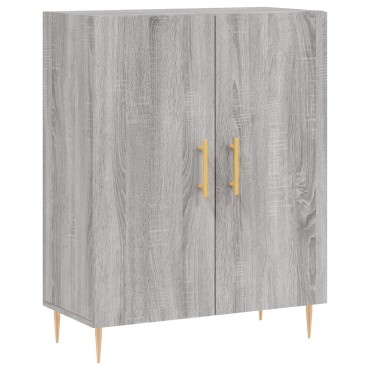 vidaXL Ντουλάπι Γκρι Sonoma 69,5x34x180cm Επεξεργασμένο Ξύλο 1 τεμ.