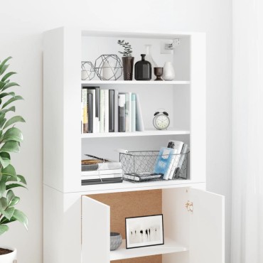 vidaXL Ντουλάπι Λευκό από Επεξεργασμένο Ξύλο 80x33x70cm 1 τεμ.