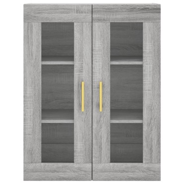 vidaXL Ντουλάπι Γκρι Sonoma 69,5x34x180cm Επεξεργασμένο Ξύλο 1 τεμ.
