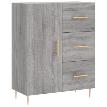 vidaXL Ντουλάπι Γκρι Sonoma 69,5x34x180cm Επεξεργασμένο Ξύλο 1 τεμ.