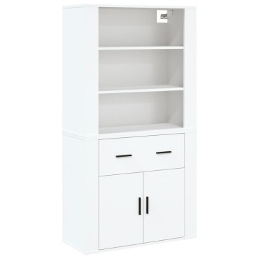 vidaXL Ντουλάπι Λευκό από Επεξεργασμένο Ξύλο 80x33x70cm 1 τεμ.