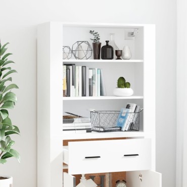 vidaXL Ντουλάπι Λευκό από Επεξεργασμένο Ξύλο 80x33x70cm 1 τεμ.