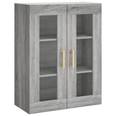vidaXL Ντουλάπι Γκρι Sonoma 69,5x34x180cm Επεξεργασμένο Ξύλο 1 τεμ.