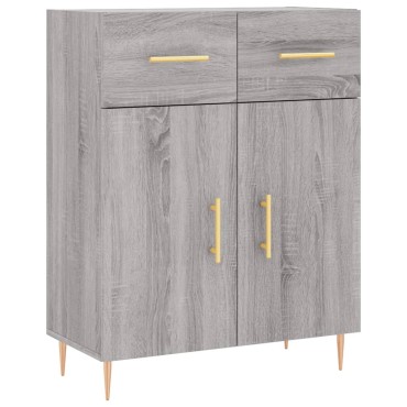 vidaXL Ντουλάπι Γκρι Sonoma 69,5x34x180cm Επεξεργασμένο Ξύλο 1 τεμ.