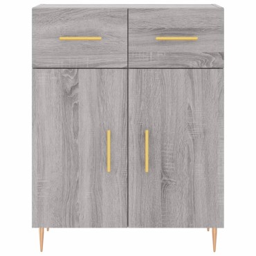 vidaXL Ντουλάπι Γκρι Sonoma 69,5x34x180cm Επεξεργασμένο Ξύλο 1 τεμ.