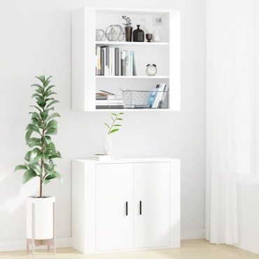 vidaXL Ντουλάπι Τοίχου Λευκό 80x33x80cm από Επεξεργασμένο Ξύλο 1 τεμ.