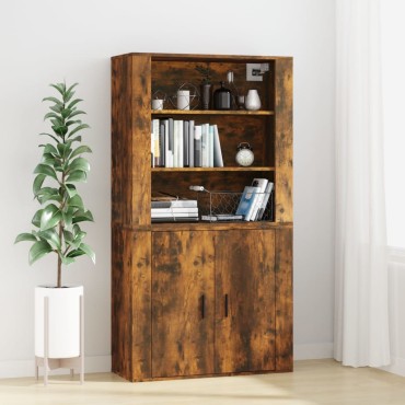 vidaXL Ντουλάπι Τοίχου Καπνιστή Δρυς 80x33x80cm Επεξεργασμένο Ξύλο 1 τεμ.