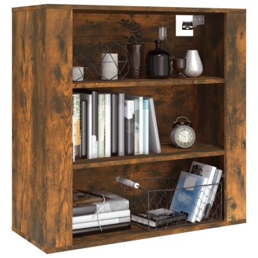 vidaXL Ντουλάπι Τοίχου Καπνιστή Δρυς 80x33x80cm Επεξεργασμένο Ξύλο 1 τεμ.