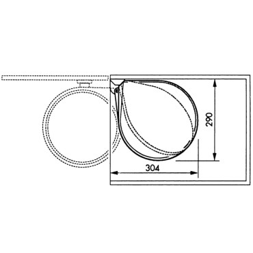 Hailo Κάδος Απορριμ. Ντουλαπιού Compact-Box Μ/15 L Αν. Ατσάλι 3555-101