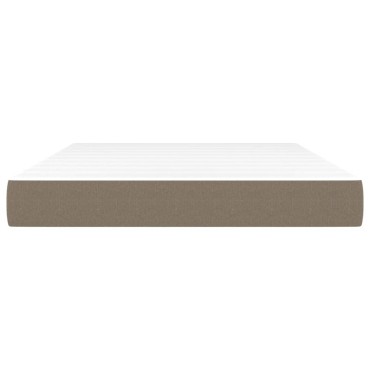 vidaXL Στρώμα με Pocket Springs Taupe 140x190x20cm Υφασμάτινο 1 τεμ. - Διπλό